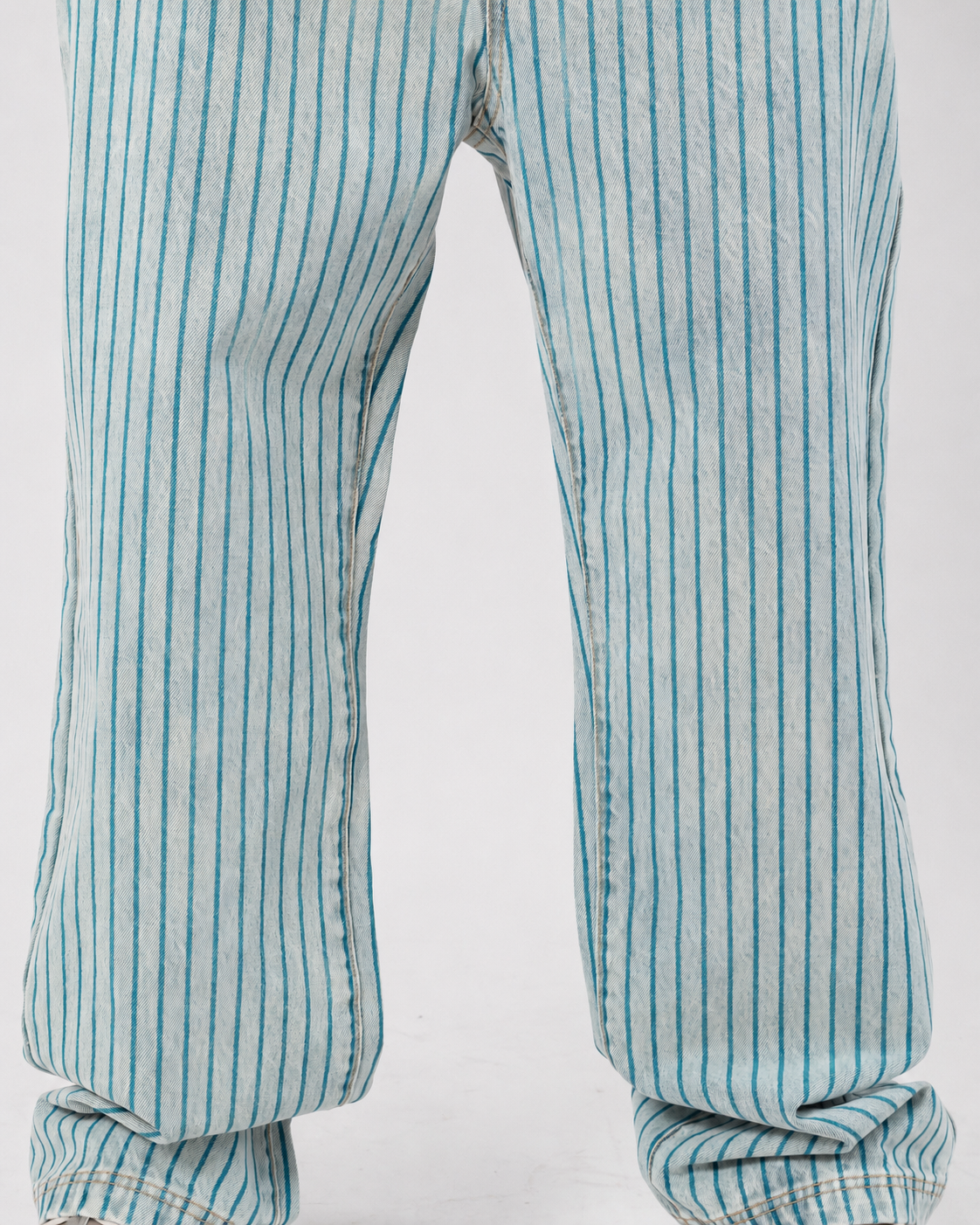 PINSTRIPE JEANS - Teal Washed